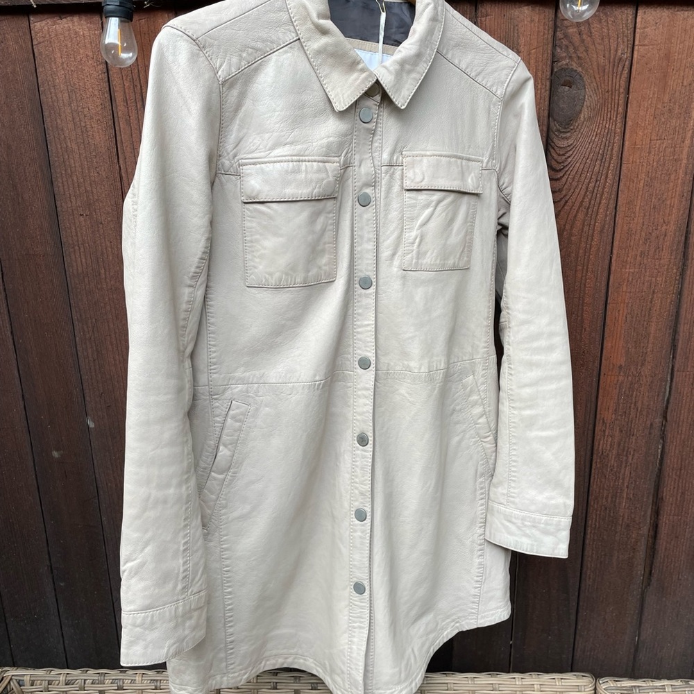 Leather Shirt Jacket